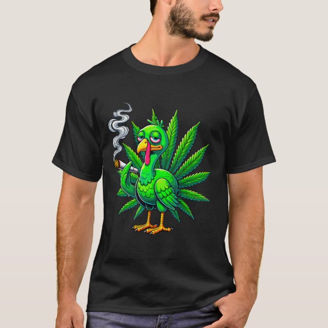 Smoke Joint Turkey Funny Thanksgiving Tee 1  (Framsida)