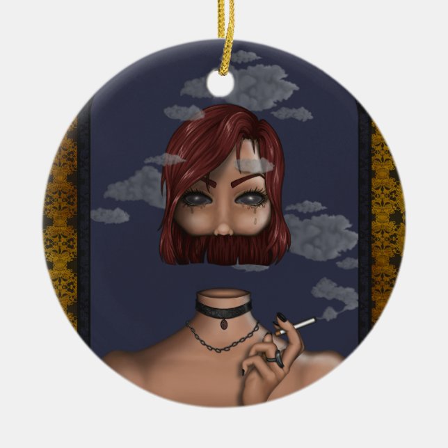 Smoke Julgransprydnad Keramik (Framsidan)