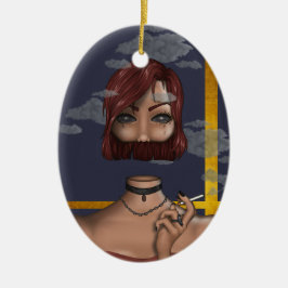 Smoke Julgransprydnad Keramik