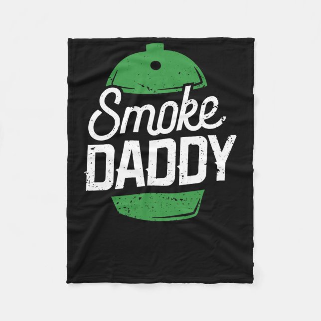 Smoke pappa Grönt Egg Pitmaster Pappa Bbq Grill Fleecefilt (Framsidan)