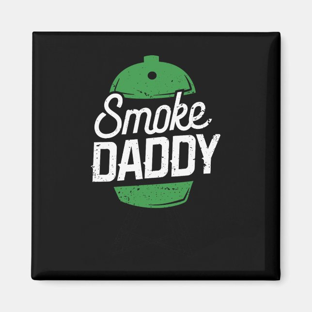 Smoke pappa Grönt Egg Pitmaster Pappa Bbq Grill Magnet (Framsidan)