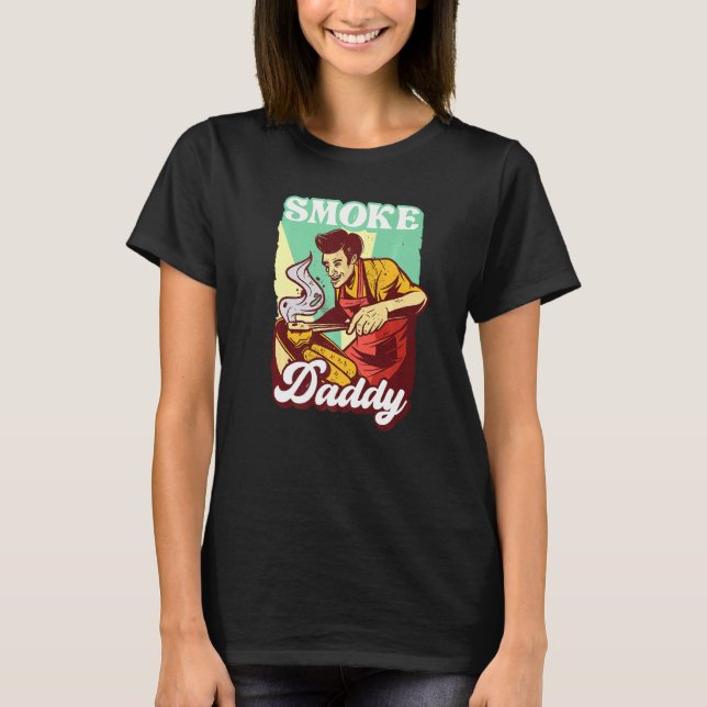 Smoke pappa Master Griller Barbecue Master Kött T Shirt (Framsida)