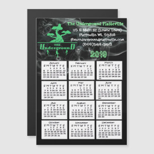 Smoke Shop Business Mini Calendar 2019 Magnetisk Inbjudningskort