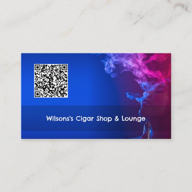 Smoke Shop Vape QR-kod Visitkort (Framsida)