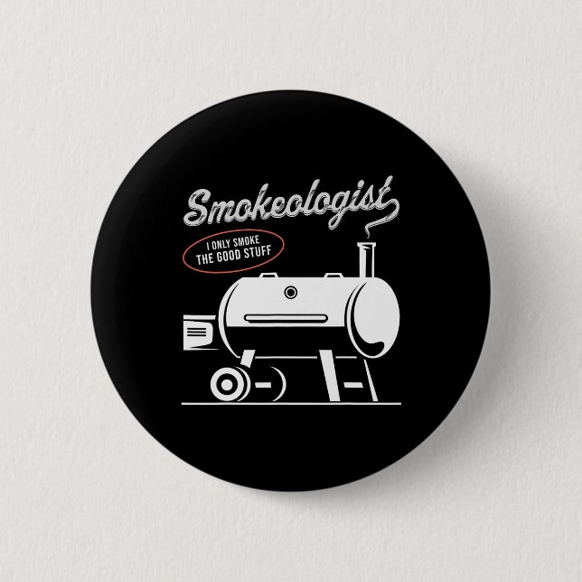 Smokeolog Bbq Pappa Funny Smoking Kött Smoker Rbe Knapp (Framsida)