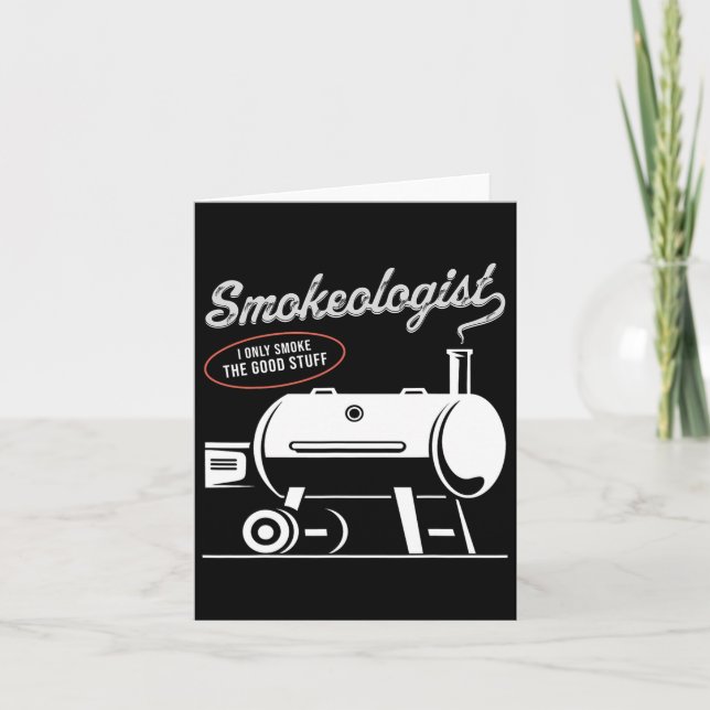 Smokeolog Bbq Pappa Funny Smoking Kött Smoker Rbe Kort (Framsida)