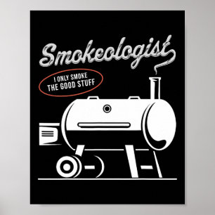 Smokeolog Bbq Pappa Funny Smoking Kött Smoker Rbe Poster