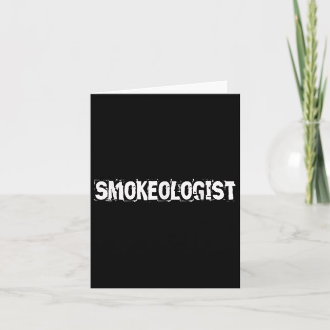 Smokeolog Funny Grilling Pitmaster Bbq Kort (Framsida)