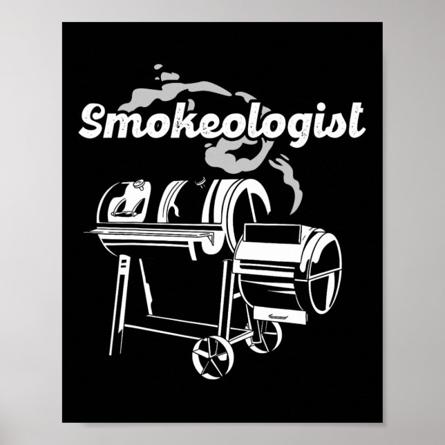 Smokeolog - Pitmaster Bbq Smoker Grilling Poster (Framsidan)