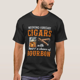 Smoker Cigars With Bourbon Drinking Drinker T Shirt