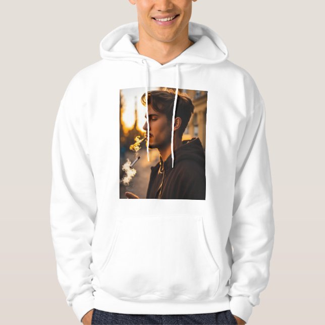 Smoker Vibe Pullover Hoodie | Fet Streetwear för (Framsida)