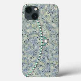 Smokey Aqua med Pearls