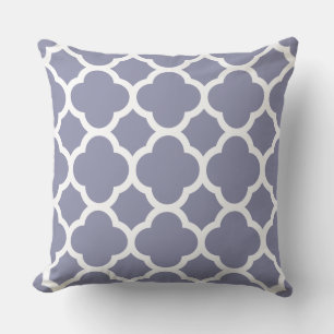 Smokey Blue Quatrefoil mönster Kudde