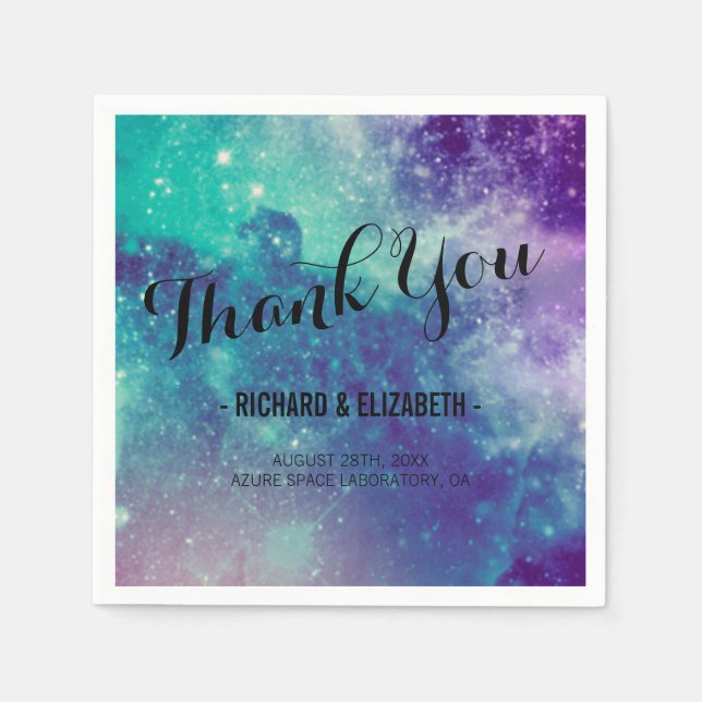 Smokey Galaxy Bröllop Napkins Pappersservett (Framsidan)