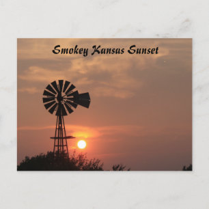 Smokey Kansas Sunset Vykort