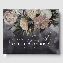 Smokey Mörk Black Bukett med rosor Bröllop Gästböcker