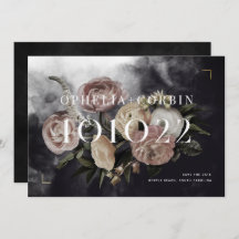 Smokey Mörk Black Bukett med rosor Bröllop