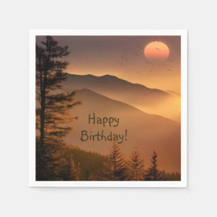 Smokey Mountains Birthday Napkins Pappersservett