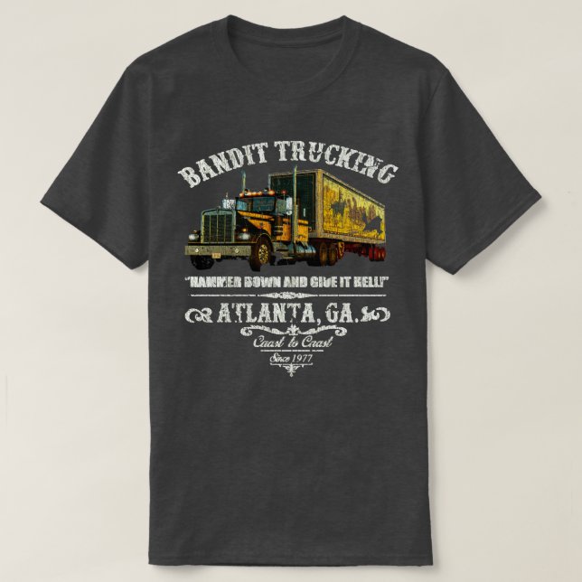 Smokey och Bandit Bandit Trucking TShirt T Shirt (Design framsida)