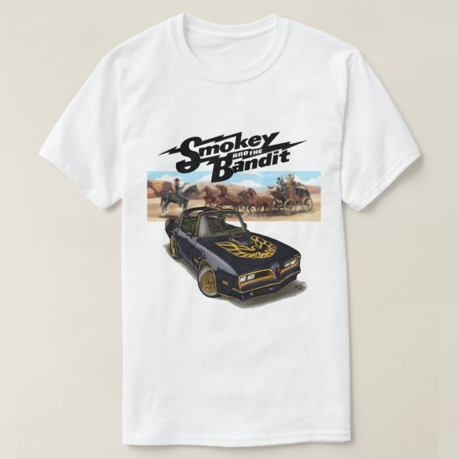 Smokey och Bandit Car T Shirt (Design framsida)