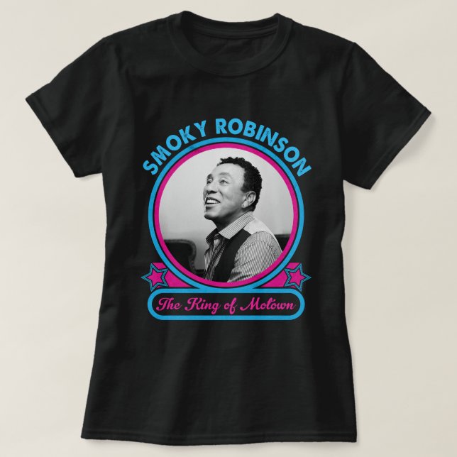 Smokey Robinson Kung i Motown T Shirt (Design framsida)