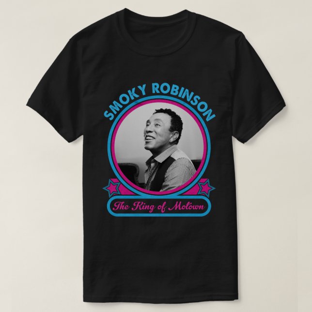 Smokey Robinson Kung i Motown T Shirt (Design framsida)