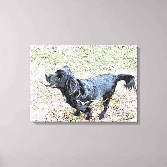 Smokey väntar på att få gå canvastryck (Framsida)