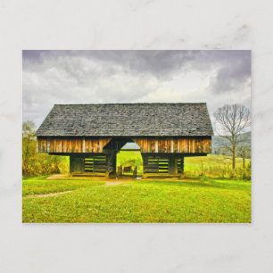 Smokies Cades Cove Cantilever Barn Tipton Ställe Vykort