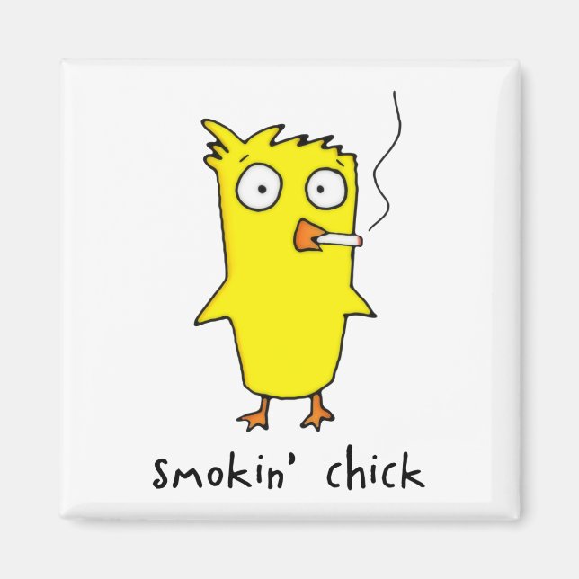 Smokin' chickmagnet magnet (Framsidan)