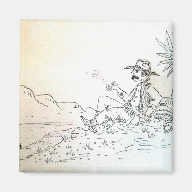 Smokin Cowboy Magnet (Framsidan)