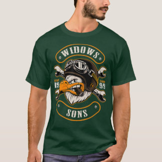 Smokin Eagle Widows Sons Masonic T Shirt
