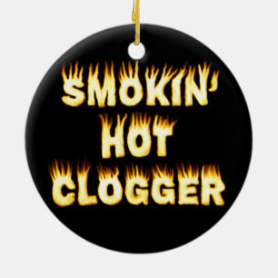 Smokin hoade den Clogger dansen Julgransprydnad Keramik