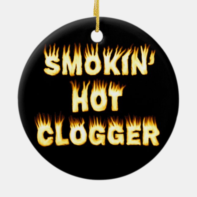 Smokin hoade den Clogger dansen Julgransprydnad Keramik (Baksidan)
