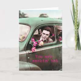 Smokin hoade Retro vintageDigital konst, valentin Helgkort