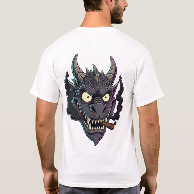 Smokin' Obsidian Dragon T Shirt (Baksida)