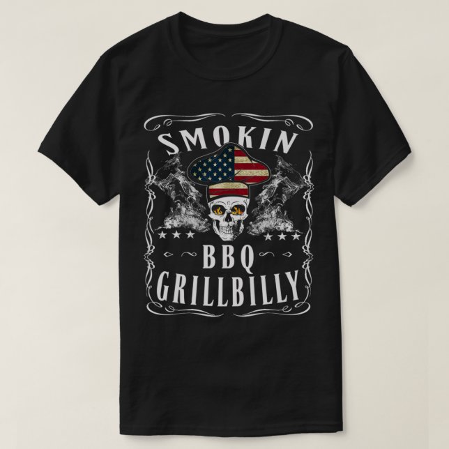 Smokin Pit BBQ Foodie Fire Grill Cookout Master Gi T Shirt (Design framsida)