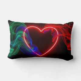 Smokin' Red Hot Valentine Hearts on a Throw Pillow Lumbarkudde