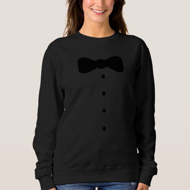 Smoking Fancy Kostym Med Fluga Fluga Män Kvinnor   T Shirt (Framsida)