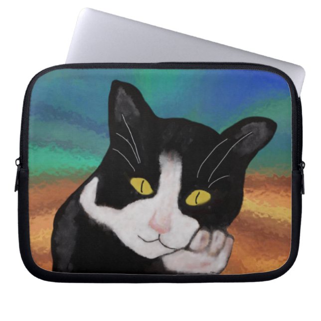 Smoking kattlaptop sleeve (Framsidan)