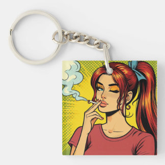 Smoking lovers | Pop art | Girl Stoner | Cigarette