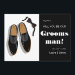 Smoking och kostymskor Bröllopsbeställning Inbjudningar<br><div class="desc">Ett trendigt sätt att fråga killar att vara med i ditt brölloppspartaj. Perfekt för Best Man, Groomsman och mer. (Designad av Freepik). Kortet är lätt att anpassa med din text, teckensnitt, teckensnittsfärg och val av sex papperssorter.Inte exakt vad du söker? Alla våra produkter kan anpassas för att möta dina behov...</div>