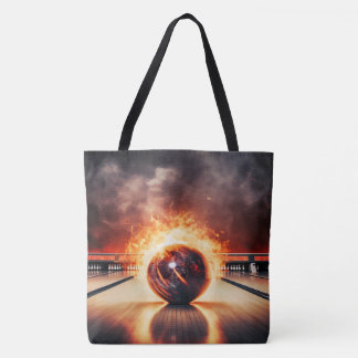 Smoking Striker Bowling Ball Large Shoulder Tote Tygkasse