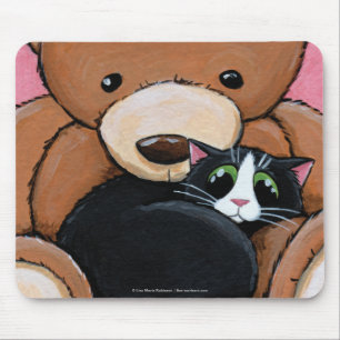 Smokingkatt och stor kattkonst Mousepad för nalle Musmatta