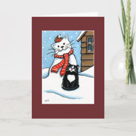 Smokingkatt, Robin & snögubbejulkort Helgkort