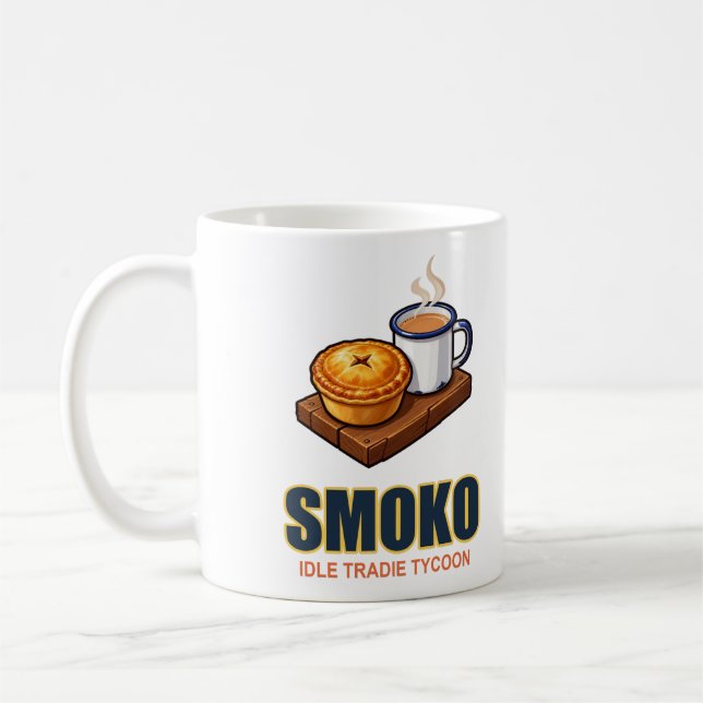 Smoko-mugg, paj och kopp-tradigift kaffemugg (Vänster)
