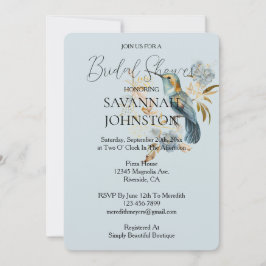 Smoky Blue Hummingbird Hydrangea Möhippa Inbjudningar