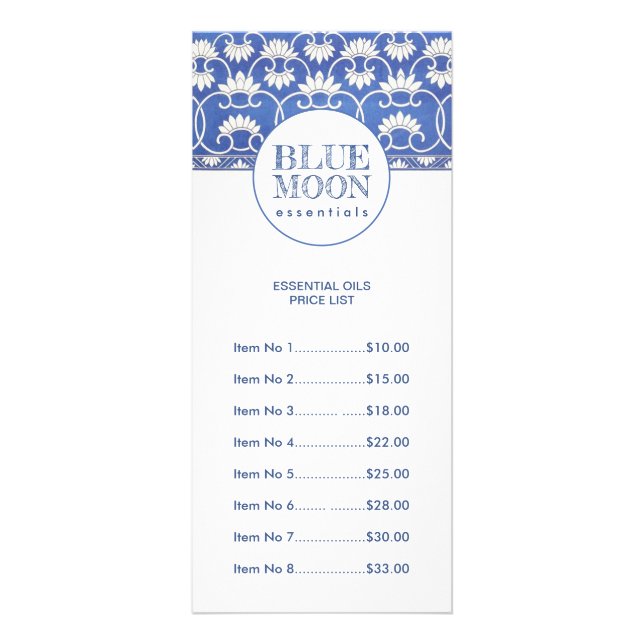 Smoky Blue Monogram Craftsperson Reklamkort (Framsidan)