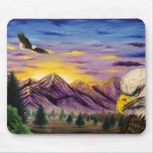 "Smoky Mountain Eagles" Mouse Pad med scen