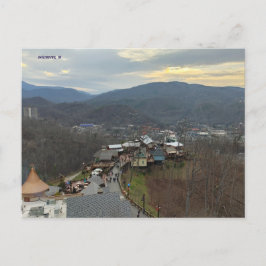 Smoky Mountain-lugn: Gatlinburg från ovan Helg Vykort