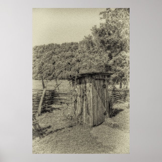 Smoky Mountain Outhouse Poster (Framsidan)